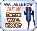 Available Now!  Challengair&trade; Dryer Wall Mount safely lets you work or store with your dryer on the wall.